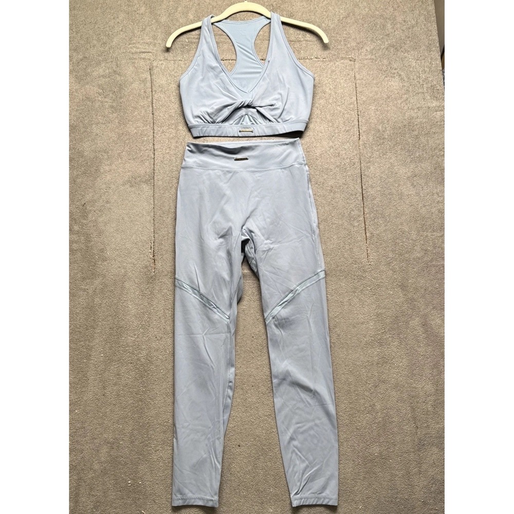 Gymshark Whitney Simmons Workout Set Light Blue Bra & Leggings Size S Activewear